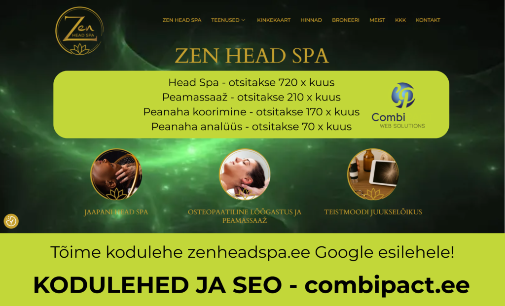zenheadspa.ee Google esilehele